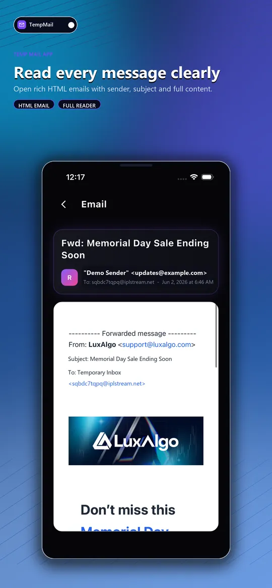 Read every email clearly with rich formatting in the app